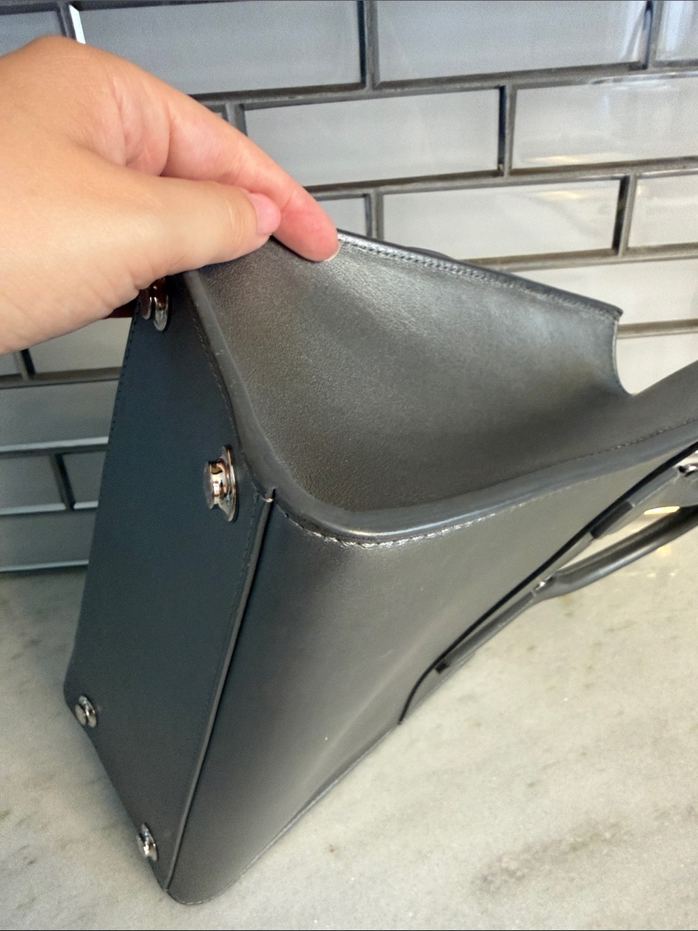 Louis Vuitton Metallic Gunmetal Gray Calf Leather City Steamer PM - Picture 14 of 16
